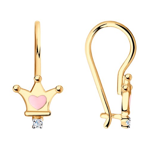 Серьги детские из золота 585 пробы