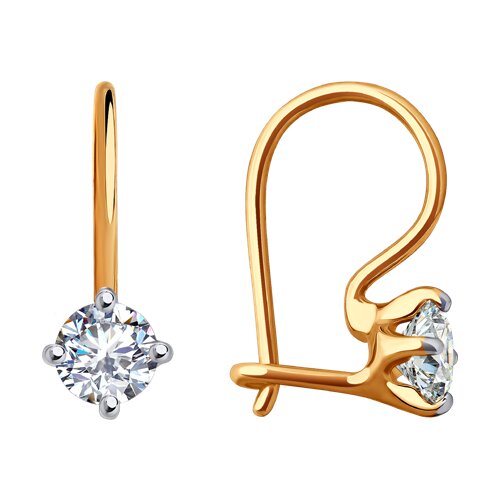 Серьги детские из золота 585 пробы