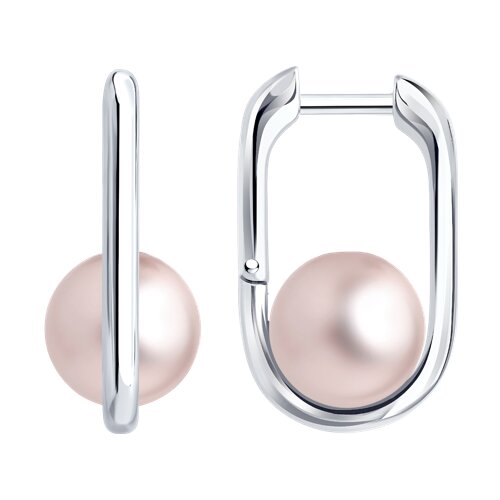 Серьги из серебра c жемчугом