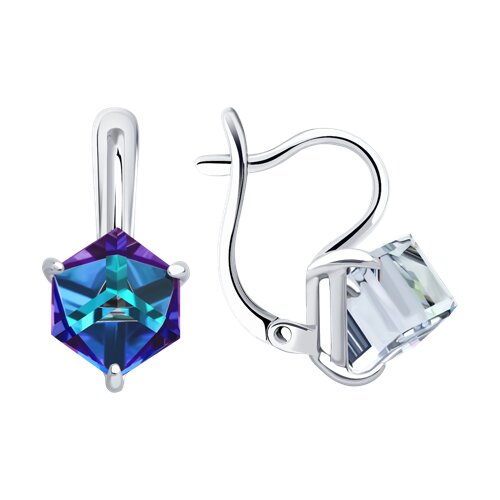 Серьги из серебра c кораллом
