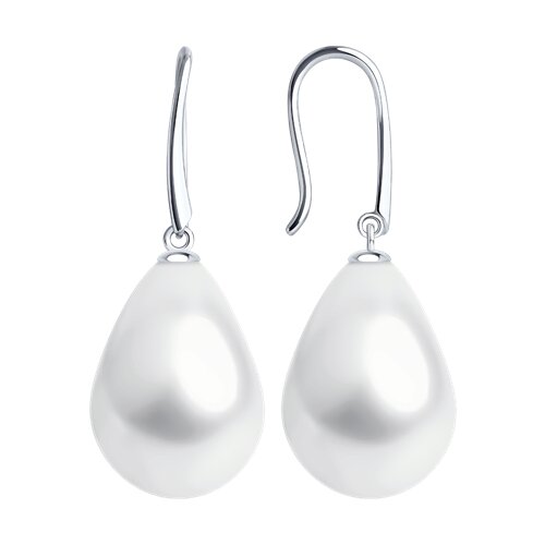 Серьги из серебра c жемчугом