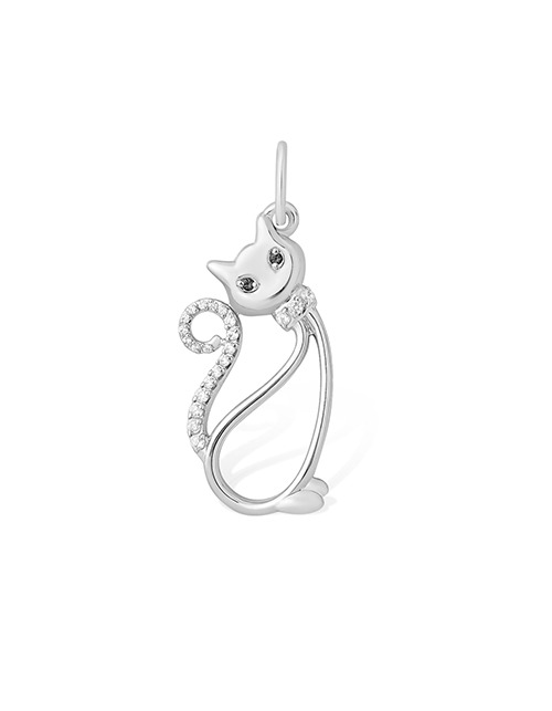 Подвеска серебряная кошка