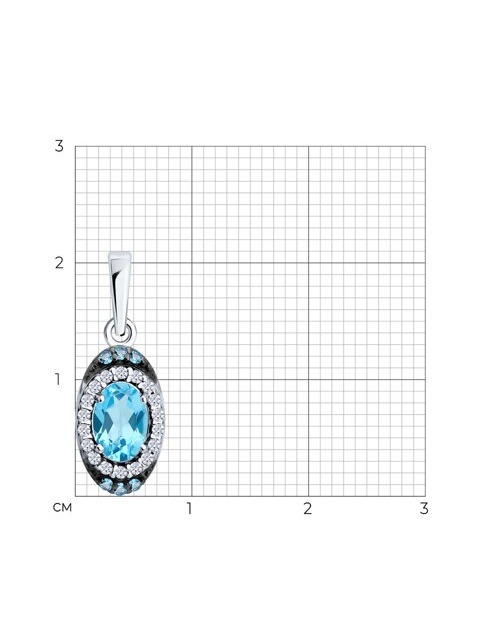 Подвеска серебряная с топазом — фото 3
