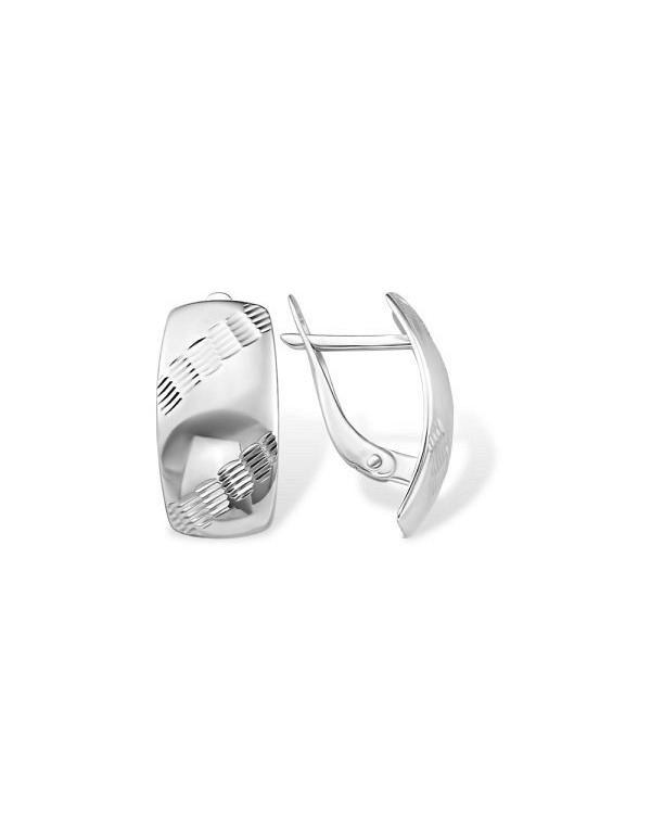 Серьги классические серебряные