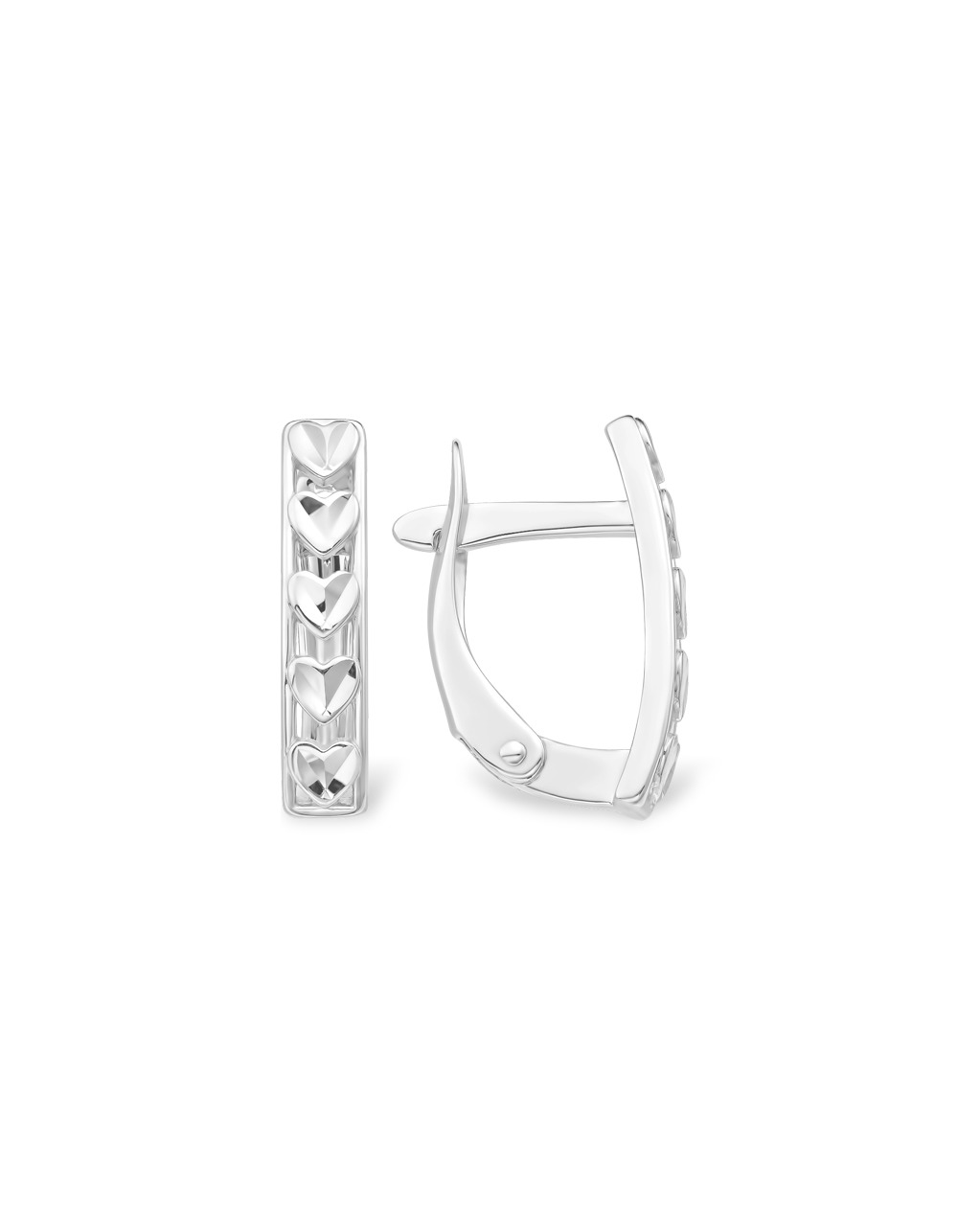 Серьги классические серебряные