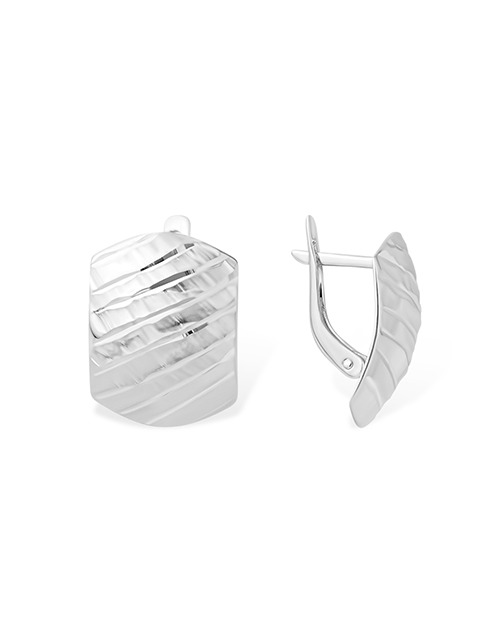 Серьги классические серебряные