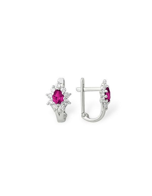 Серьги классические серебряные