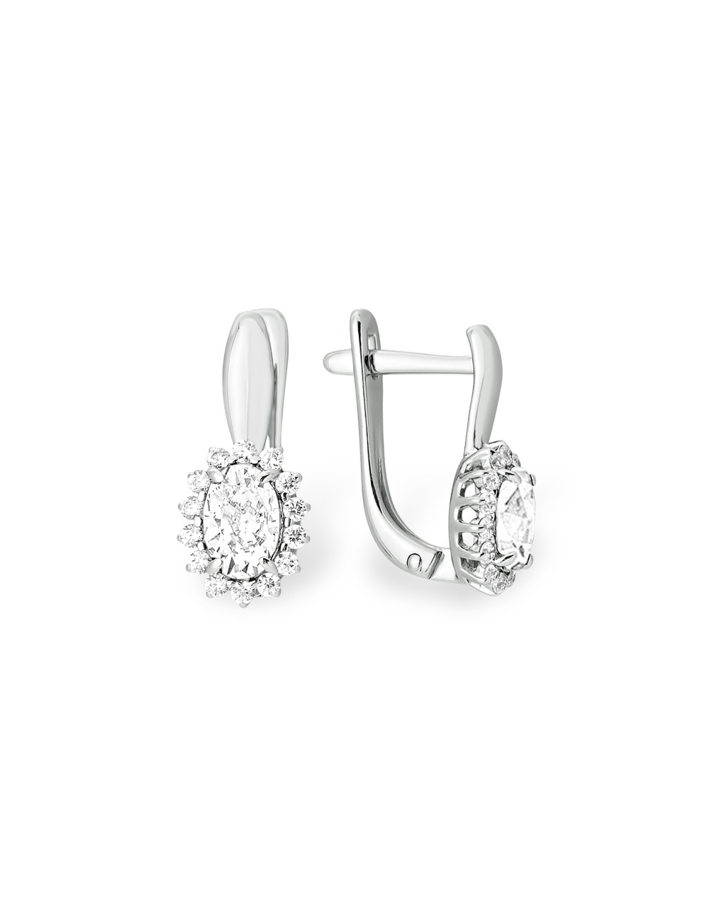 Серьги классические серебряные