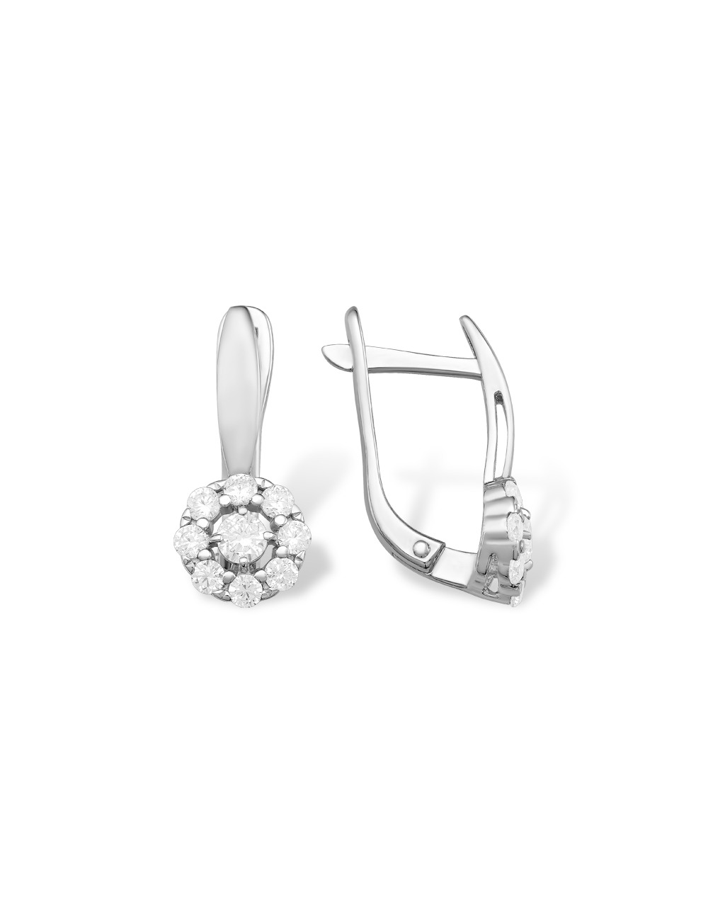 Серьги классические серебряные