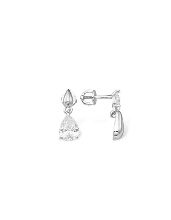 Серьги классические серебряные