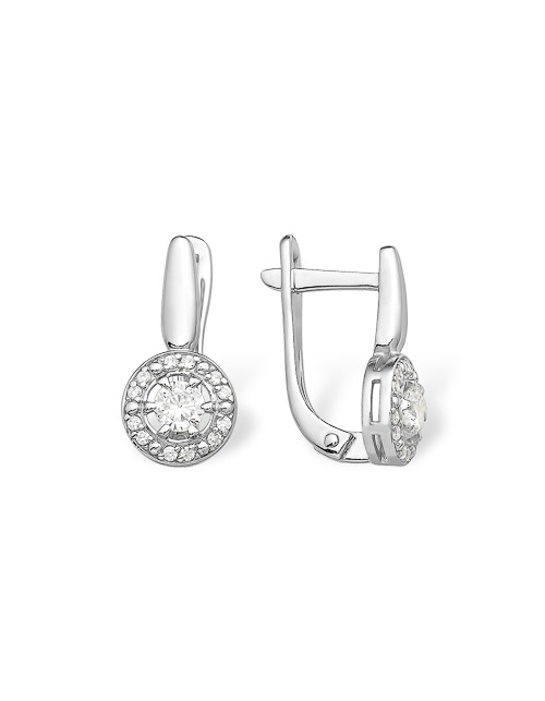 Серьги классические серебряные