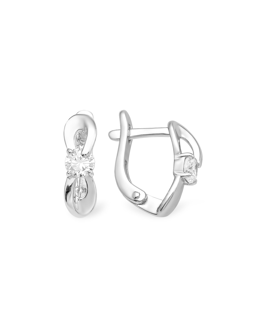 Серьги классические серебряные