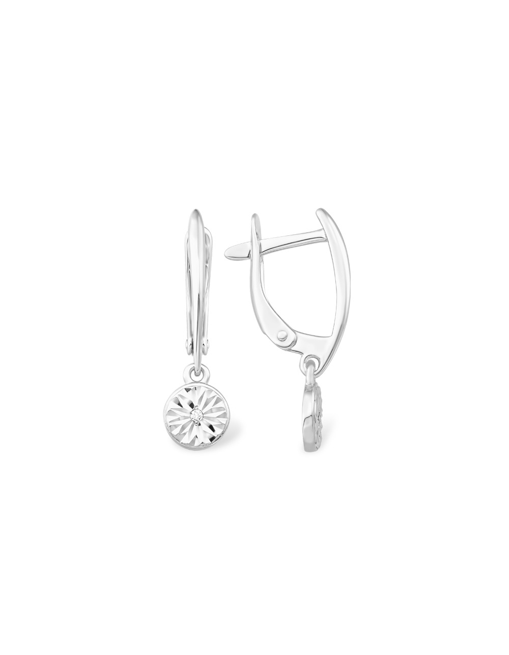 Серьги классические серебряные