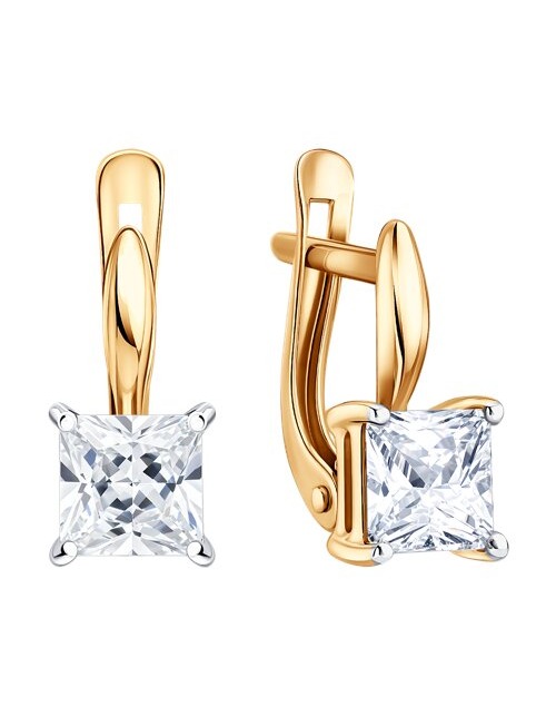 Серьги классические золотые