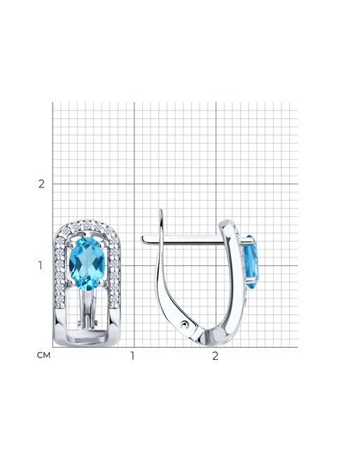 Серьги классические серебряные — фото 5