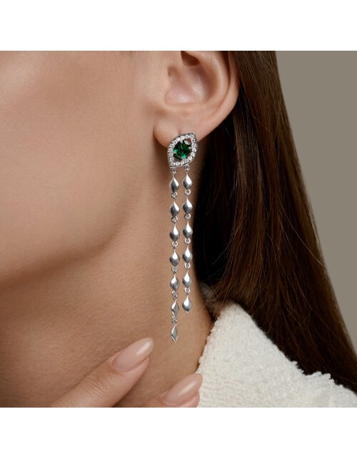 Серьги классические серебряные — фото 3
