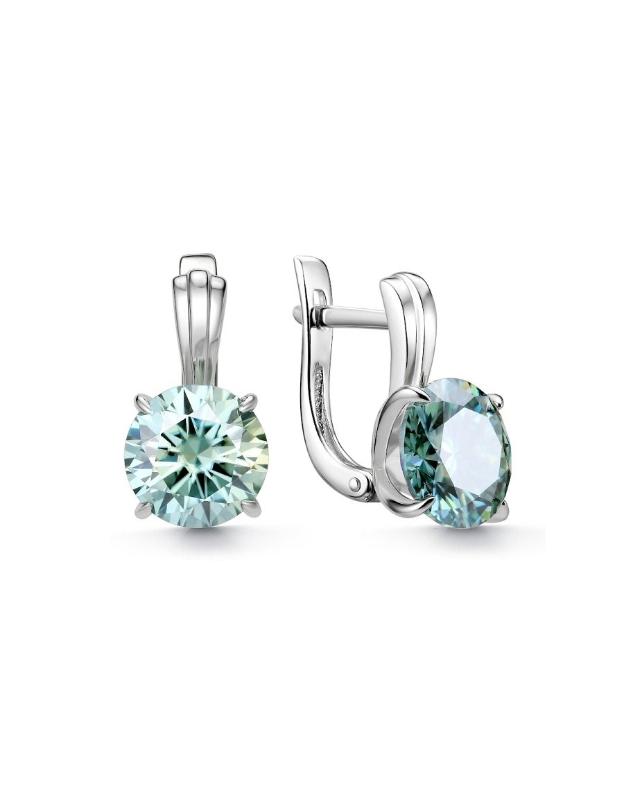 Серьги классические серебряные