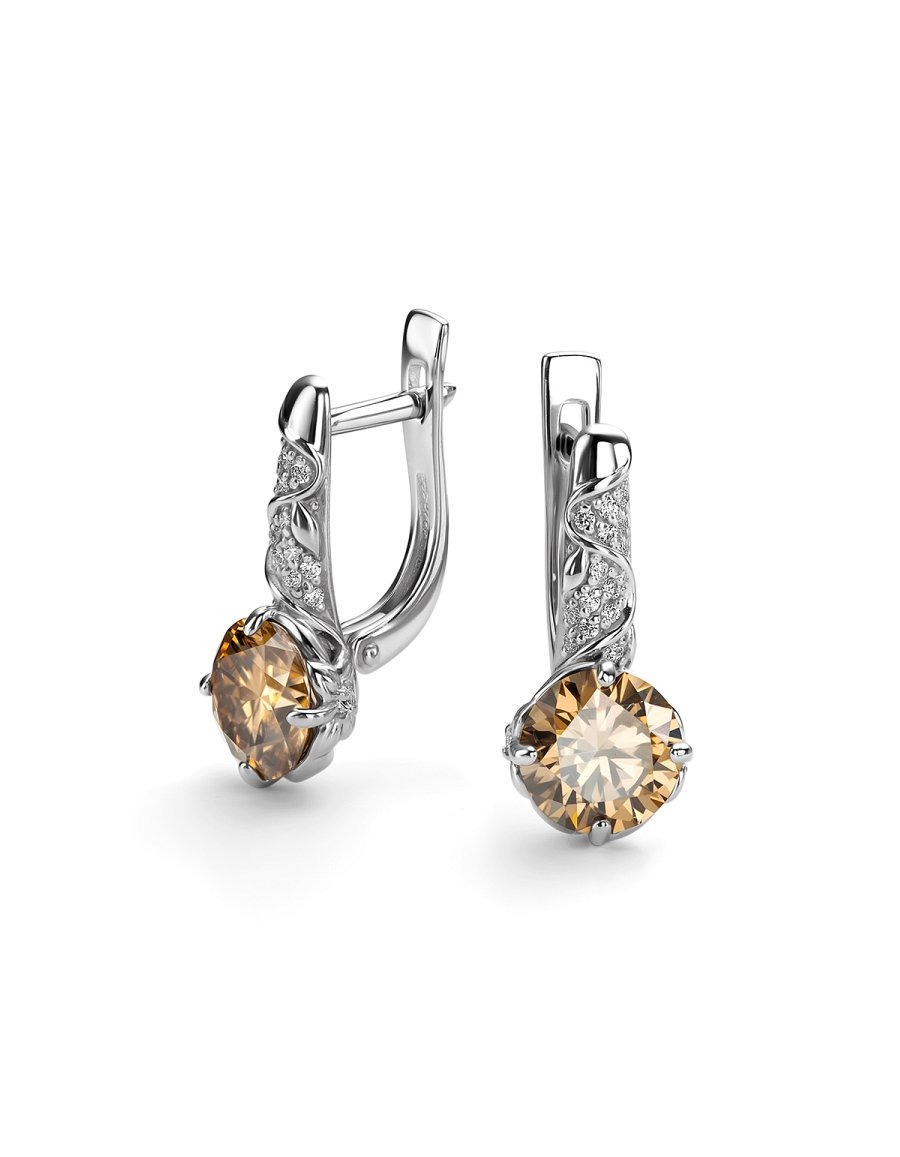 Серьги классические серебряные