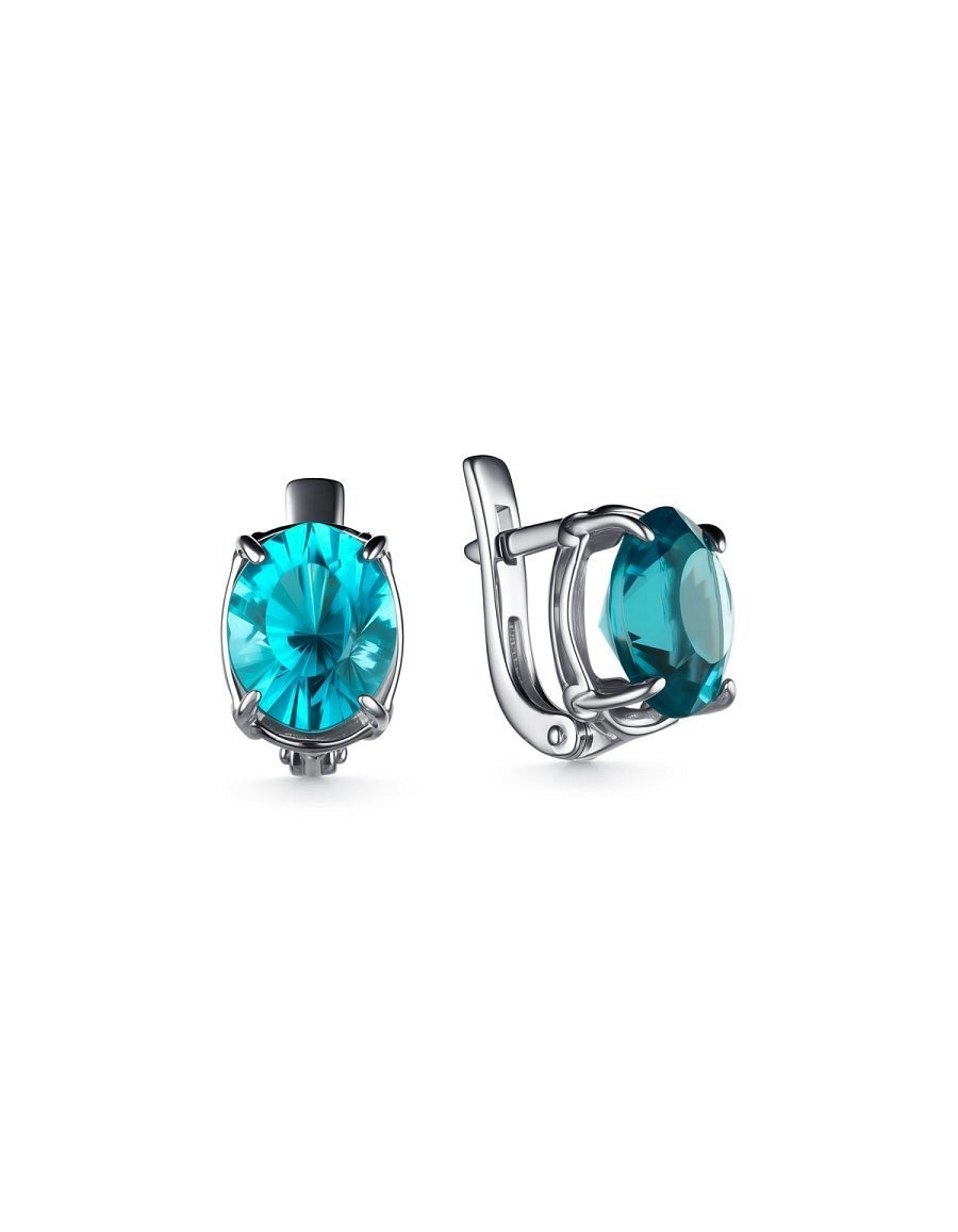Серьги классические серебряные