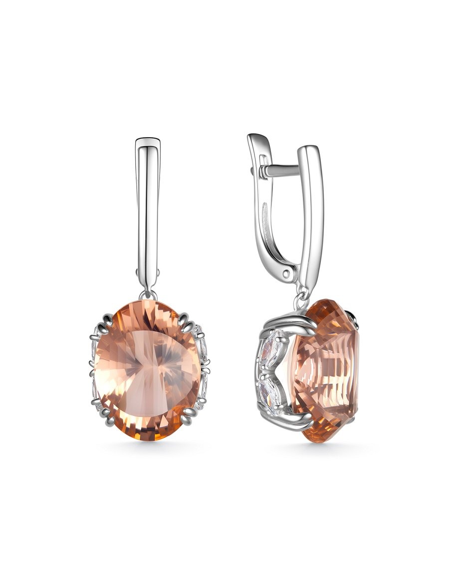 Серьги классические серебряные