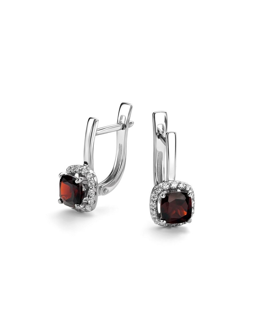 Серьги классические серебряные