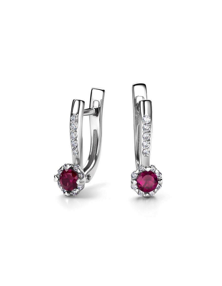 Серьги классические серебряные