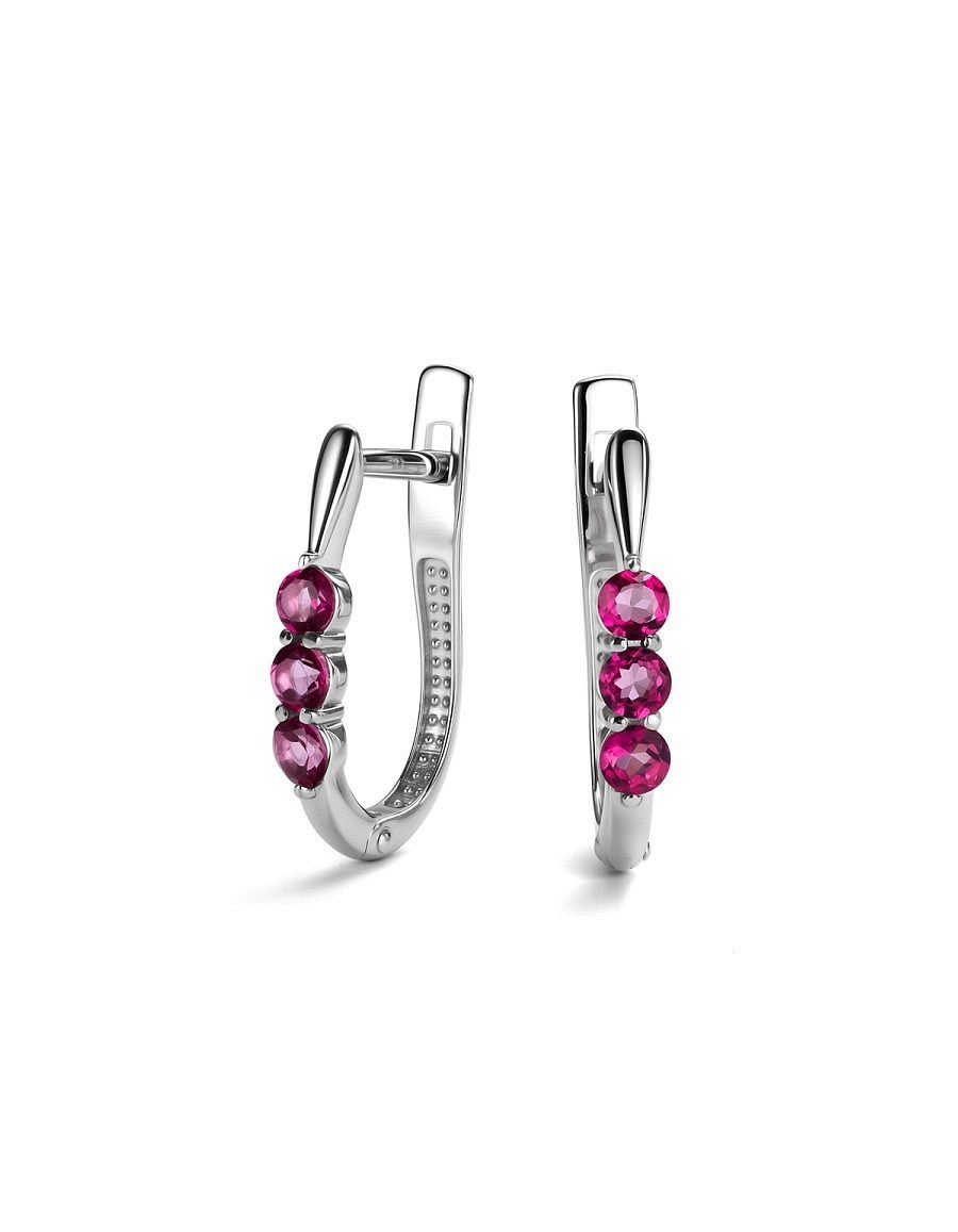 Серьги классические серебряные