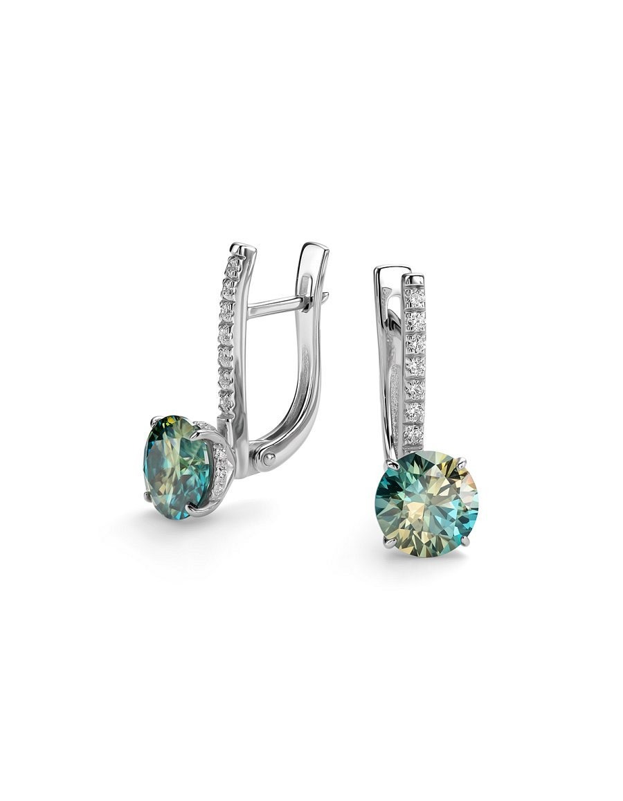 Серьги классические серебряные
