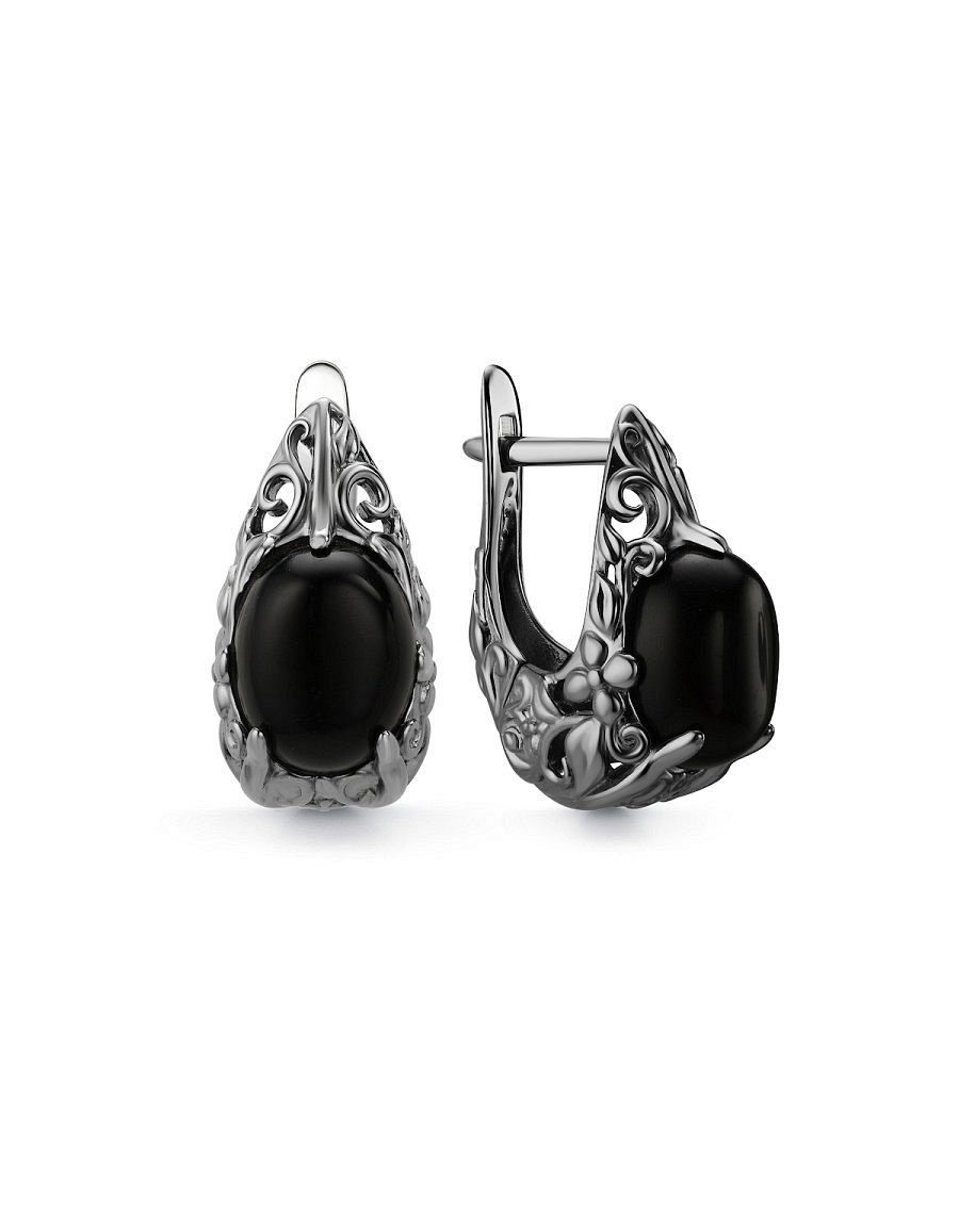 Серьги классические серебряные