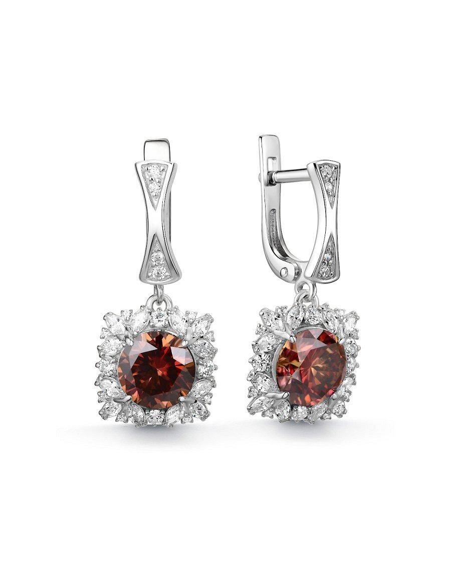 Серьги классические серебряные