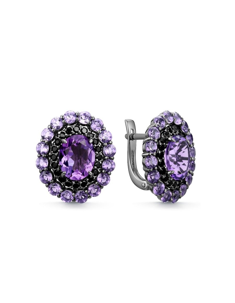Серьги классические серебряные
