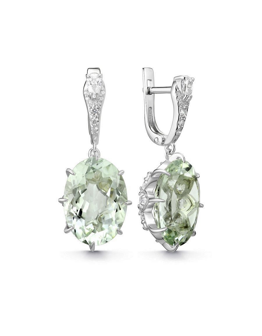 Серьги классические серебряные