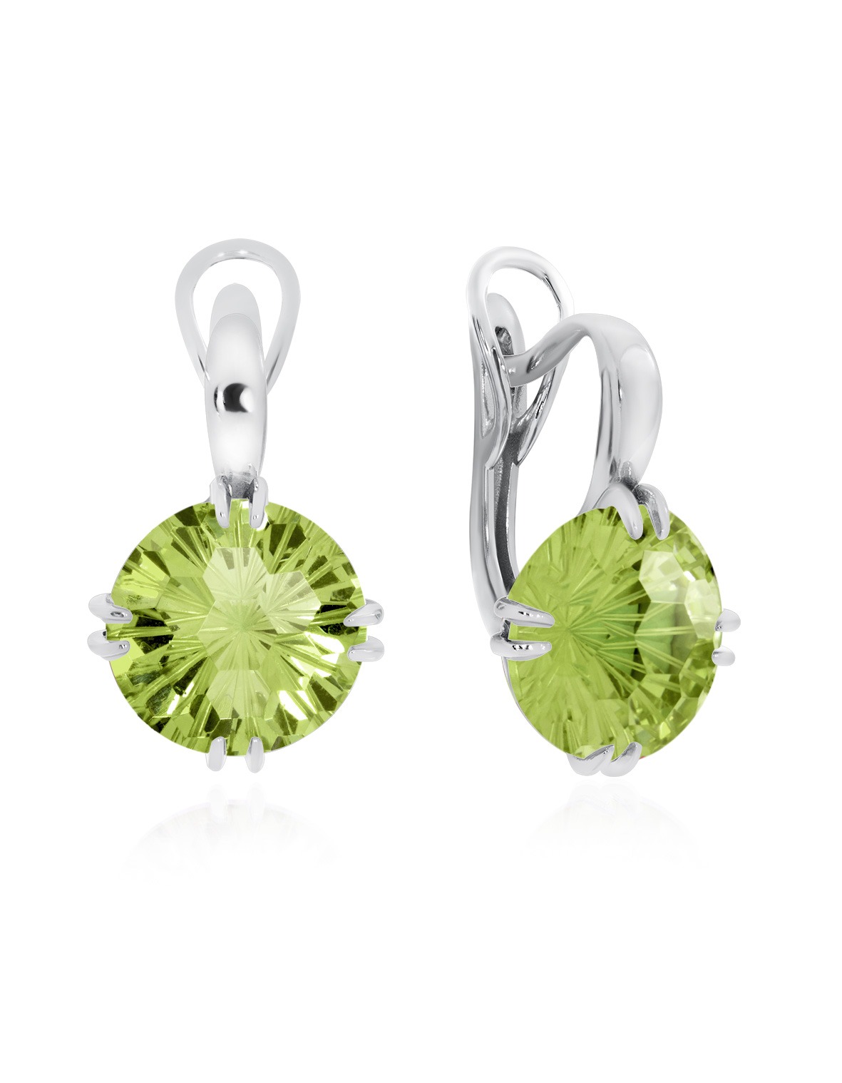 Серьги классические серебряные