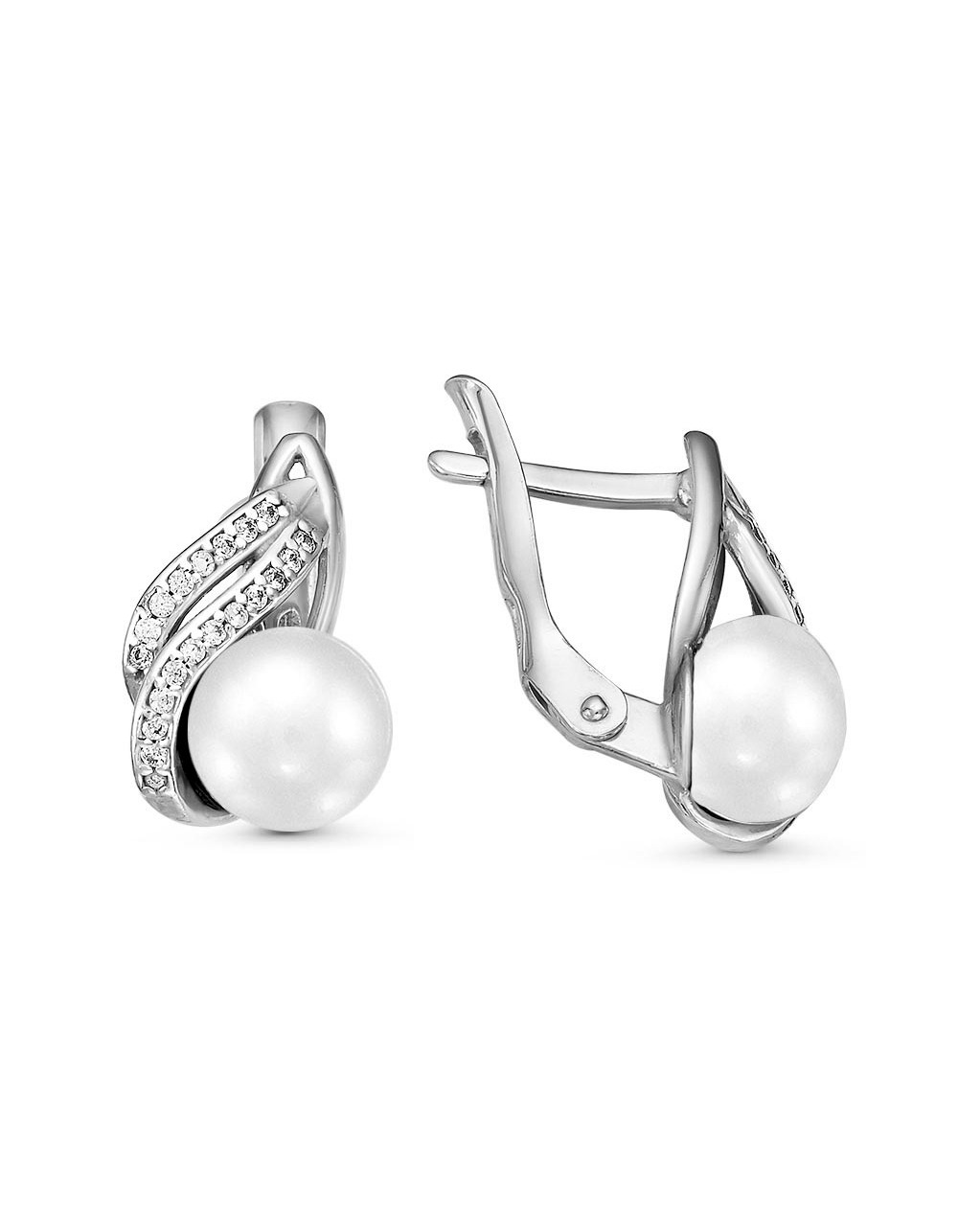 Серьги классические серебряные