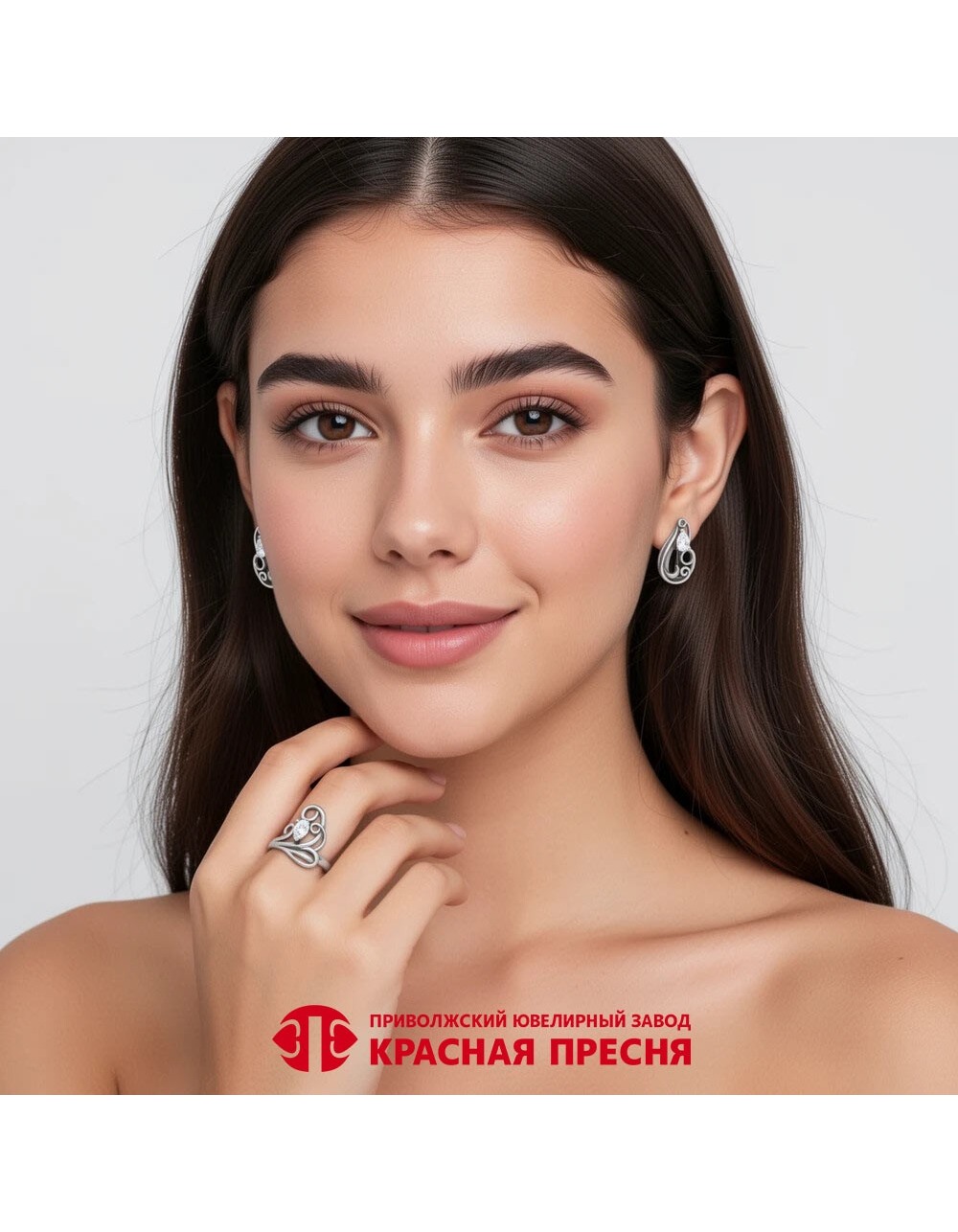Серьги оригинальной формы серебряные — фото 3