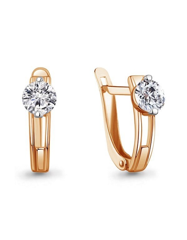 Серьги классические серебряные