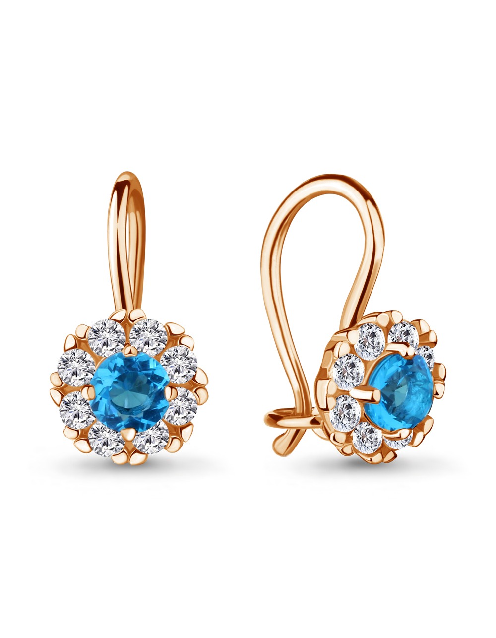 Серьги классические серебряные