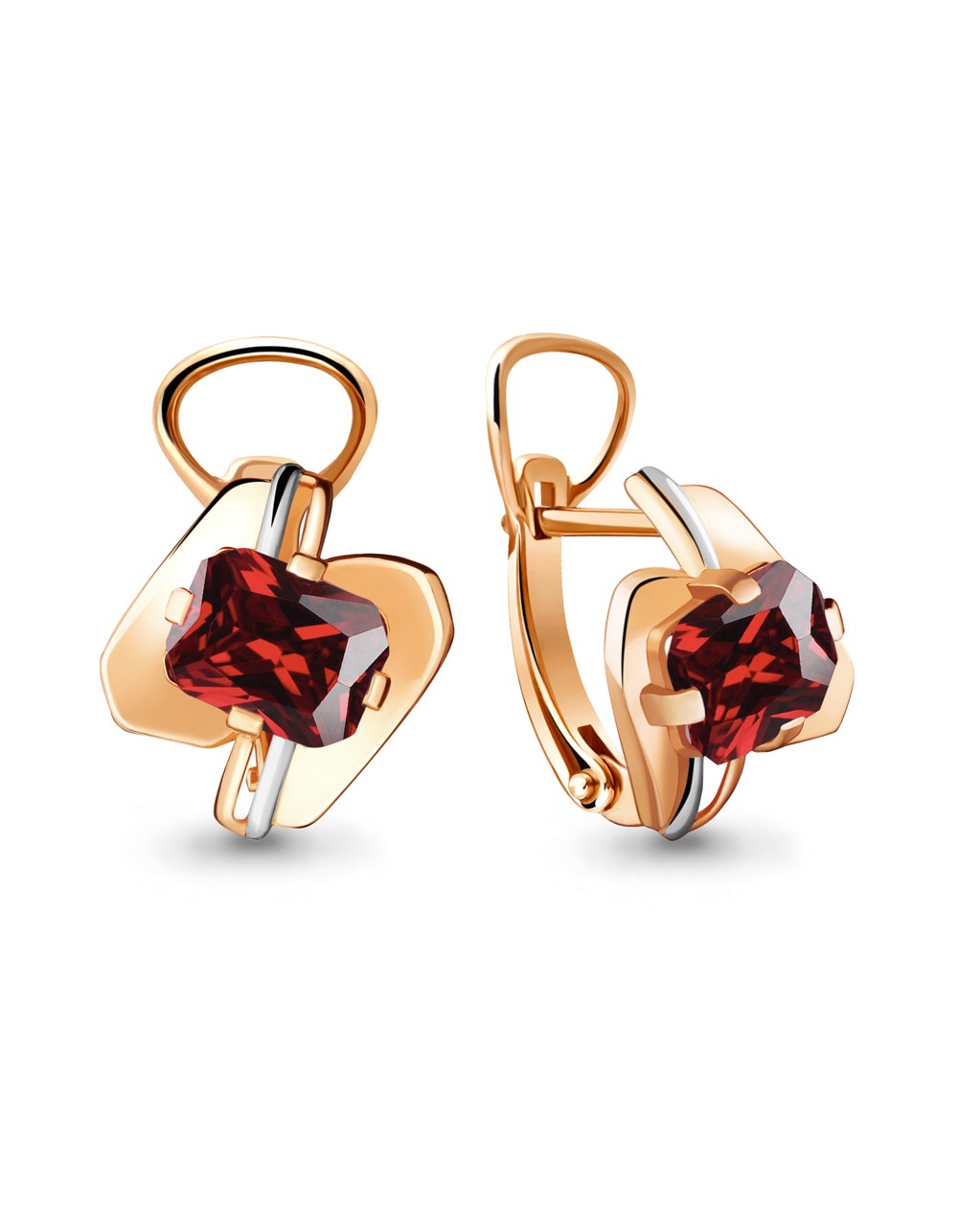 Серьги оригинальной формы серебряные