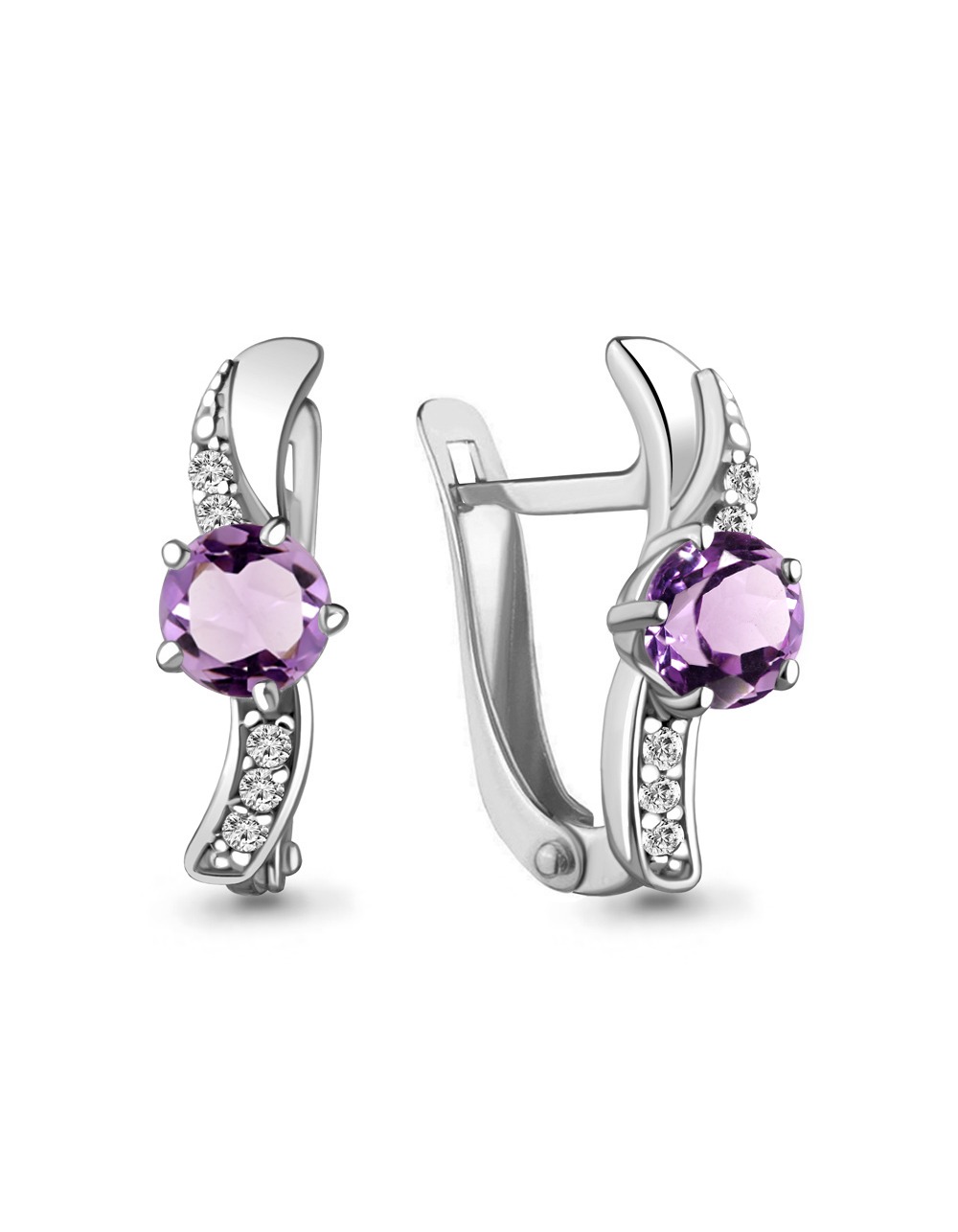Серьги оригинальной формы серебряные