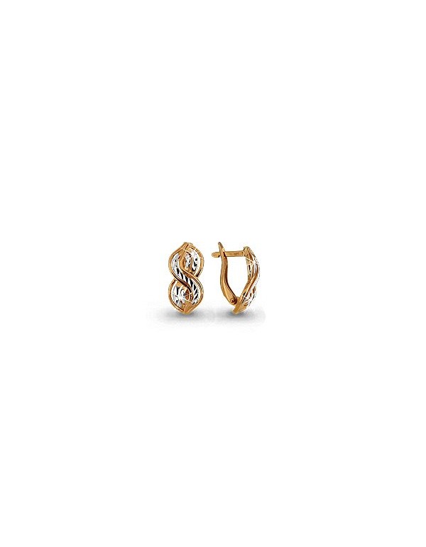 Серьги оригинальной формы золотые