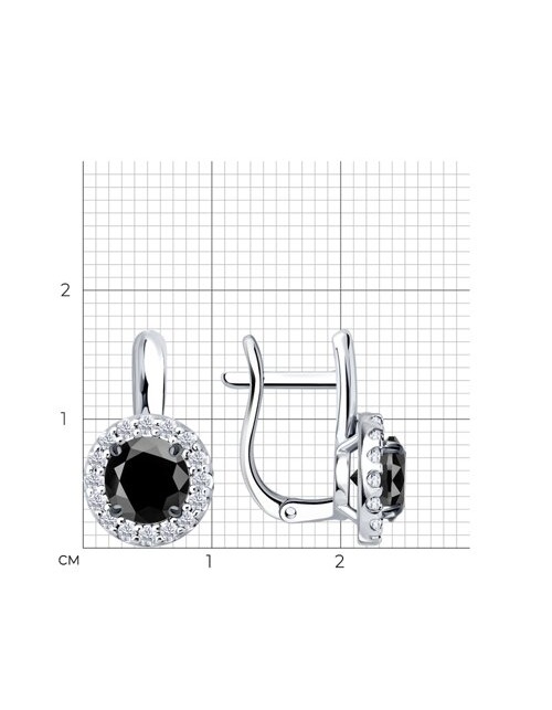 Серьги на подвеске серебряные — фото 5