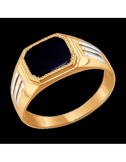 Кольцо-печатка золотое — фото 3