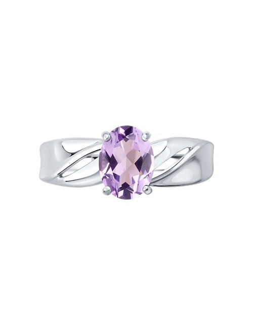 Кольцо серебряное с аметистом — фото 2