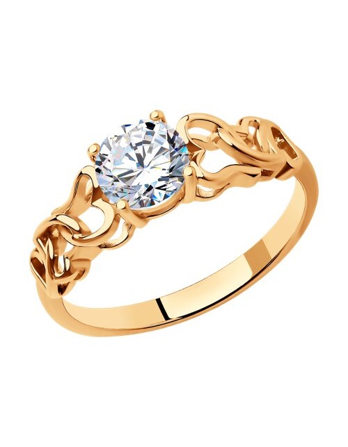 Кольцо позолоченное серебряное