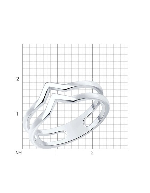 Кольцо классическое серебряное — фото 5